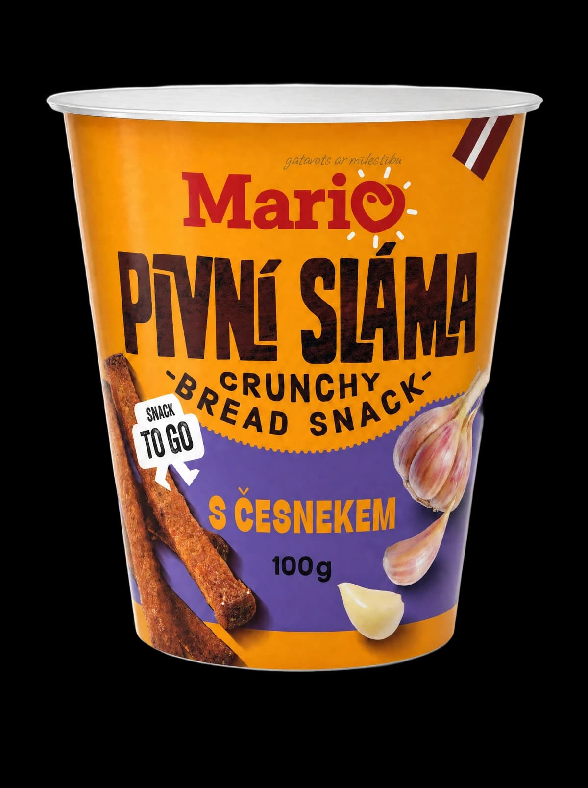 Kelímek s příchutí česnek