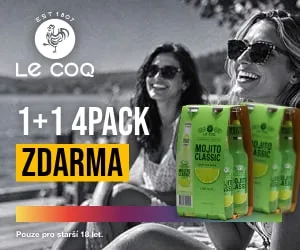 Banner Le Coq 1 + 1 4pack zdarma s Mojitem, koncový snímek 300 × 250